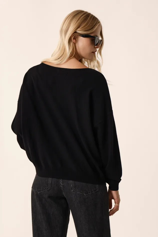 Women Jumper Aragone Noir Pull Laine Mrinos Vert Noir Des Petits Hauts Jumpers and Cardigans