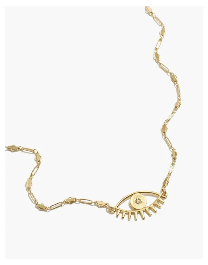 Women Katie Dean Jewelry Evil Eye Necklace Gold Madewell Necklaces