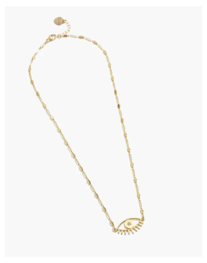 Women Katie Dean Jewelry Evil Eye Necklace Gold Madewell Necklaces Women Katie Dean Jewelry Evil Eye Necklace Gold Madewell Necklaces