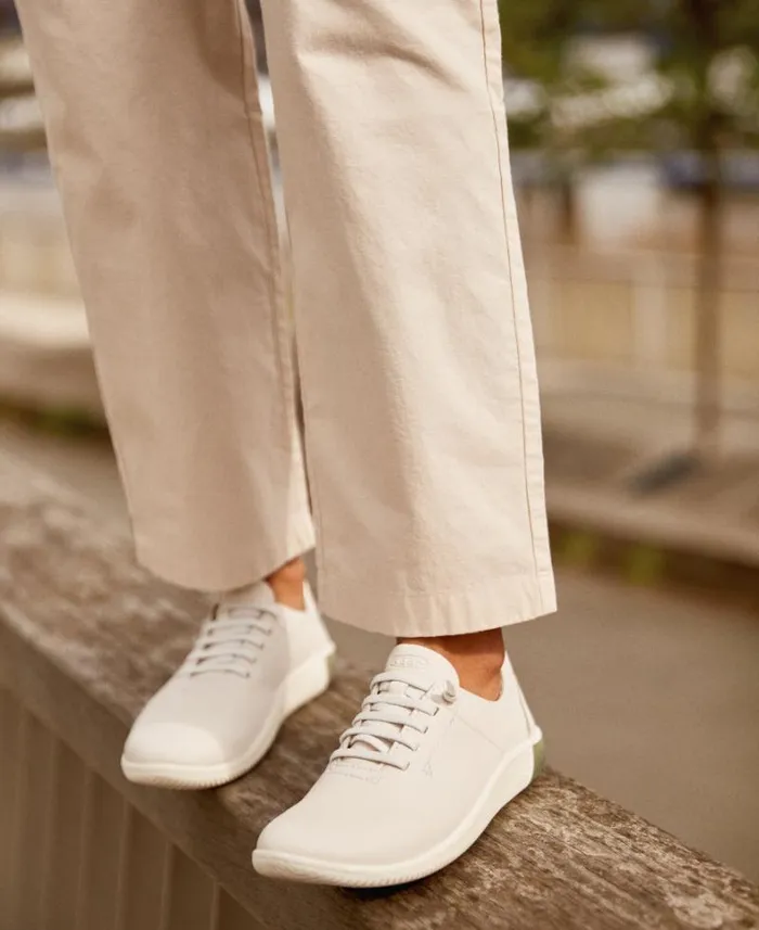 Women KEEN Casual White Leather Sneakers 8211 KNX Lace Women KEEN Casual White Leather Sneakers 8211 KNX Lace