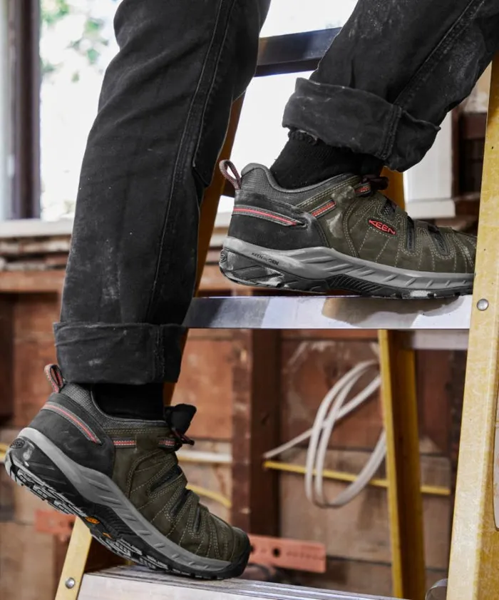 Women KEEN Shoes Flint II Steel Toe Cascade BrownSurf Spray Women KEEN Shoes Flint II Steel Toe Cascade BrownSurf Spray