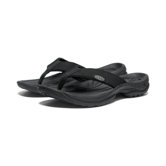 Women KEEN SlipOns Kona Flip BlackVapor Leather FlipFlop Women KEEN SlipOns Kona Flip BlackVapor Leather FlipFlop
