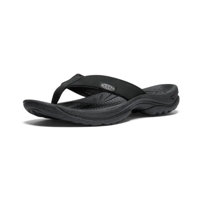 Women KEEN SlipOns Kona Flip BlackVapor Leather FlipFlop Women KEEN SlipOns Kona Flip BlackVapor Leather FlipFlop