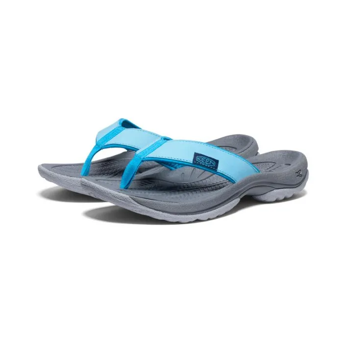 Women KEEN Water Kona Flip Blue AtollBlue Danube Leather FlipFlop Women KEEN Water Kona Flip Blue AtollBlue Danube Leather FlipFlop