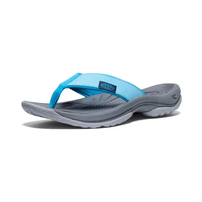Women KEEN Water Kona Flip Blue AtollBlue Danube Leather FlipFlop Women KEEN Water Kona Flip Blue AtollBlue Danube Leather FlipFlop