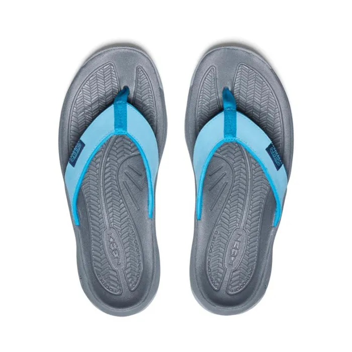 Women KEEN Water Kona Flip Blue AtollBlue Danube Leather FlipFlop Women KEEN Water Kona Flip Blue AtollBlue Danube Leather FlipFlop