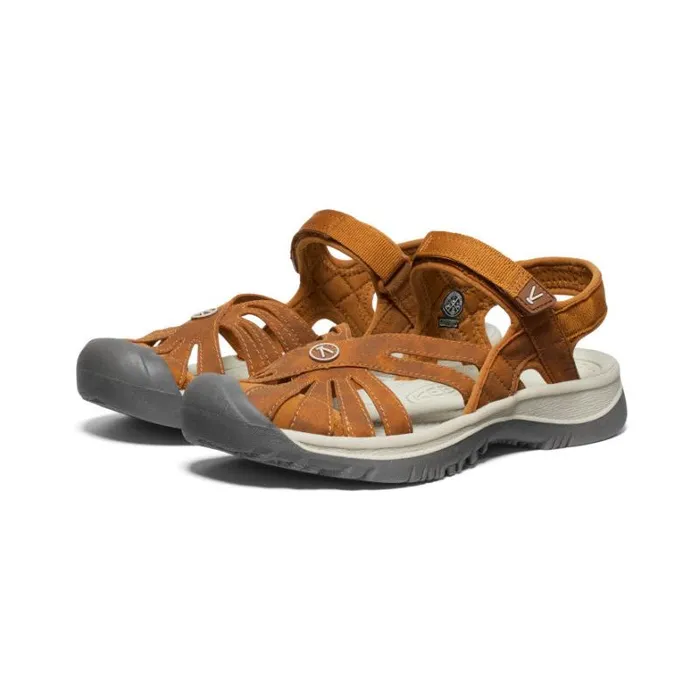 Women KEEN Water Rose Sandal Roasted PecanBirch Closed Toe Sandal