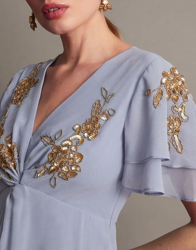 Women Kendra Embellished Maxi Dress Blue Monsoon Occasionwear