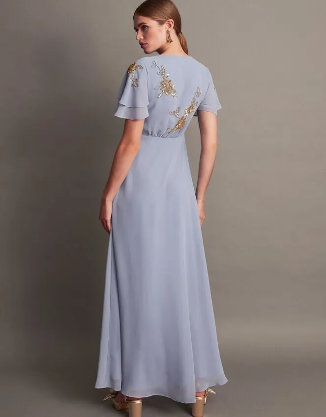 Women Kendra Embellished Maxi Dress Blue Monsoon Occasionwear