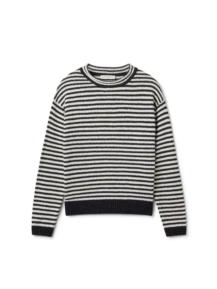 Women Knits Women 8211 Necker 8211 BlackEcru TWOTHIRDS Knits