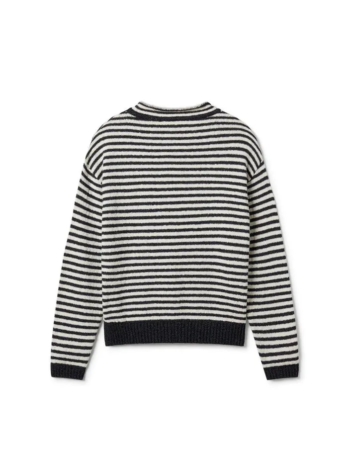 Women Knits Women 8211 Necker 8211 BlackEcru TWOTHIRDS Knits