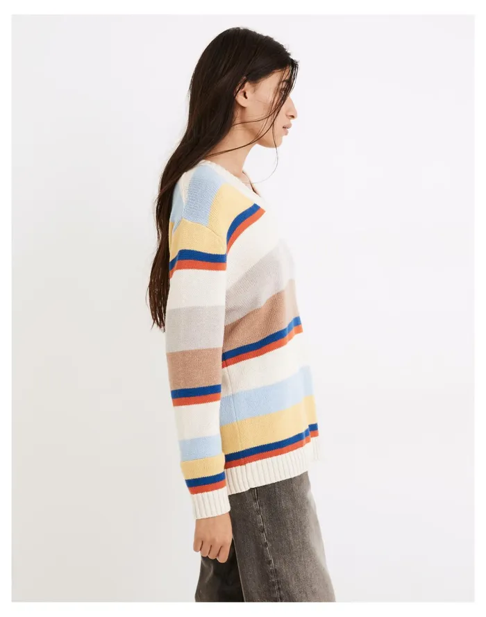 Women Kule Striped Dale Sweater Multi Madewell Sweaters Women Kule Striped Dale Sweater Multi Madewell Sweaters