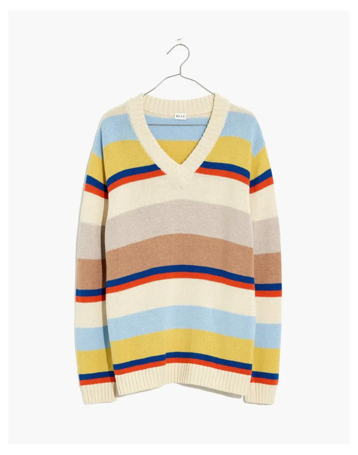Women Kule Striped Dale Sweater Multi Madewell Sweaters Women Kule Striped Dale Sweater Multi Madewell Sweaters