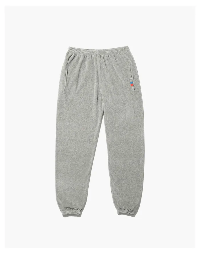 Women Kule The Velour Sweatpants Heather Grey Grey Madewell Sweatshirts and Sweatpants