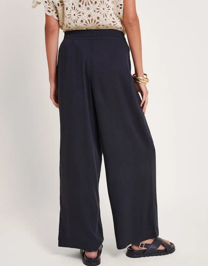Women Lana Wide Leg Trousers Black Monsoon Beachwear and Swimwear