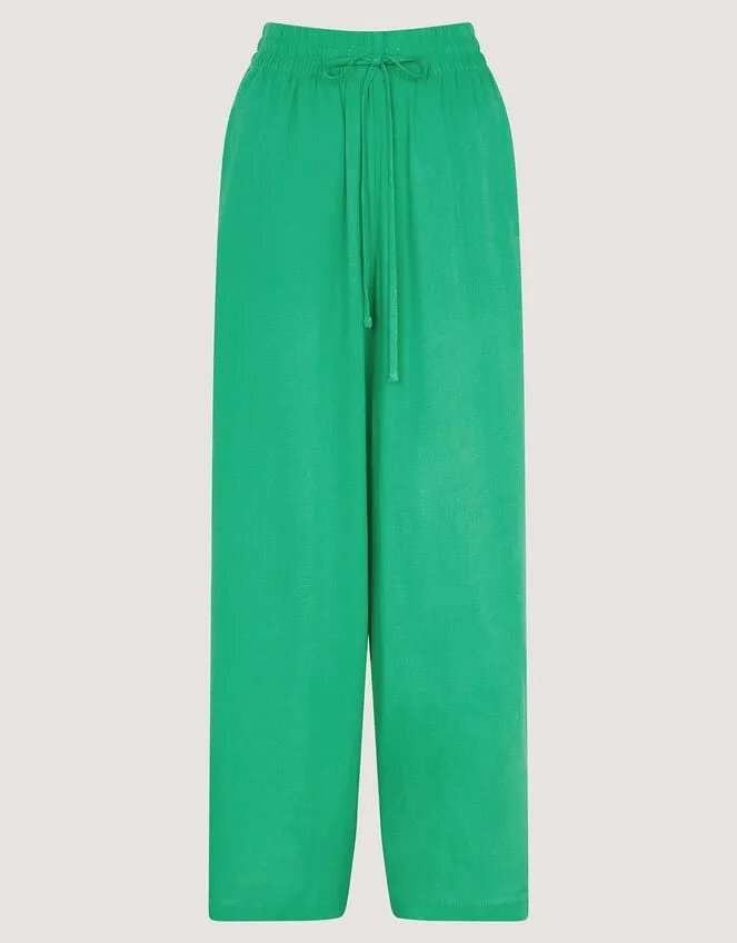 Women Lana Wide Leg Trousers Green Monsoon Beachwear and Swimwear