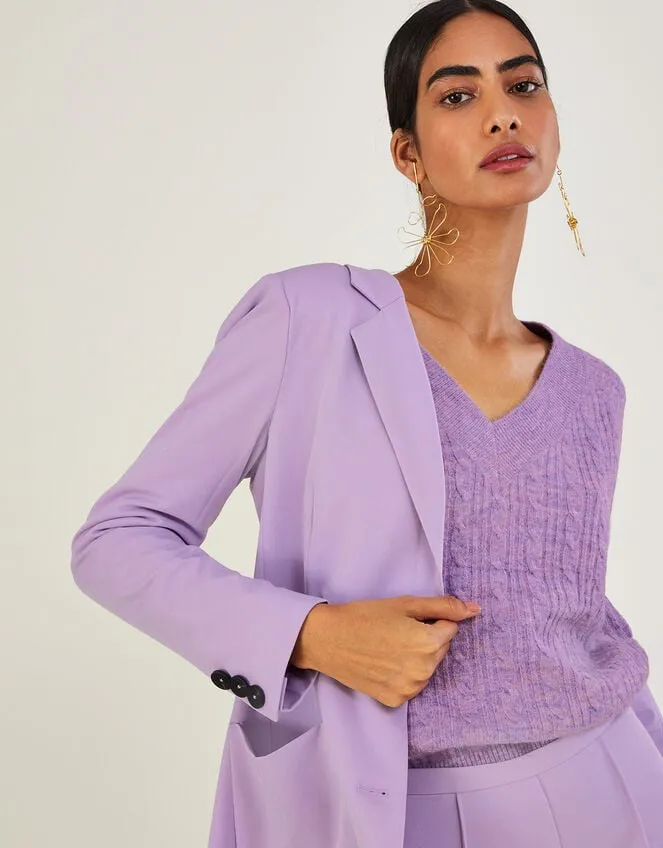 Women Lauren Plain Blazer Purple Monsoon Jackets