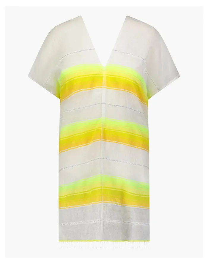 Women Lemlem Mazaa Split Tunic Pale Chamois Madewell Dresses