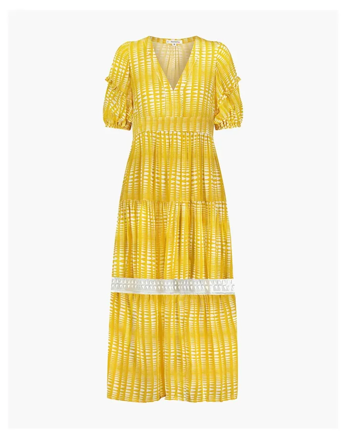 Women Lemlem Welele Flutter Sleeve Maxi Dress Pale Chamois Madewell Dresses Women Lemlem Welele Flutter Sleeve Maxi Dress Pale Chamois Madewell Dresses