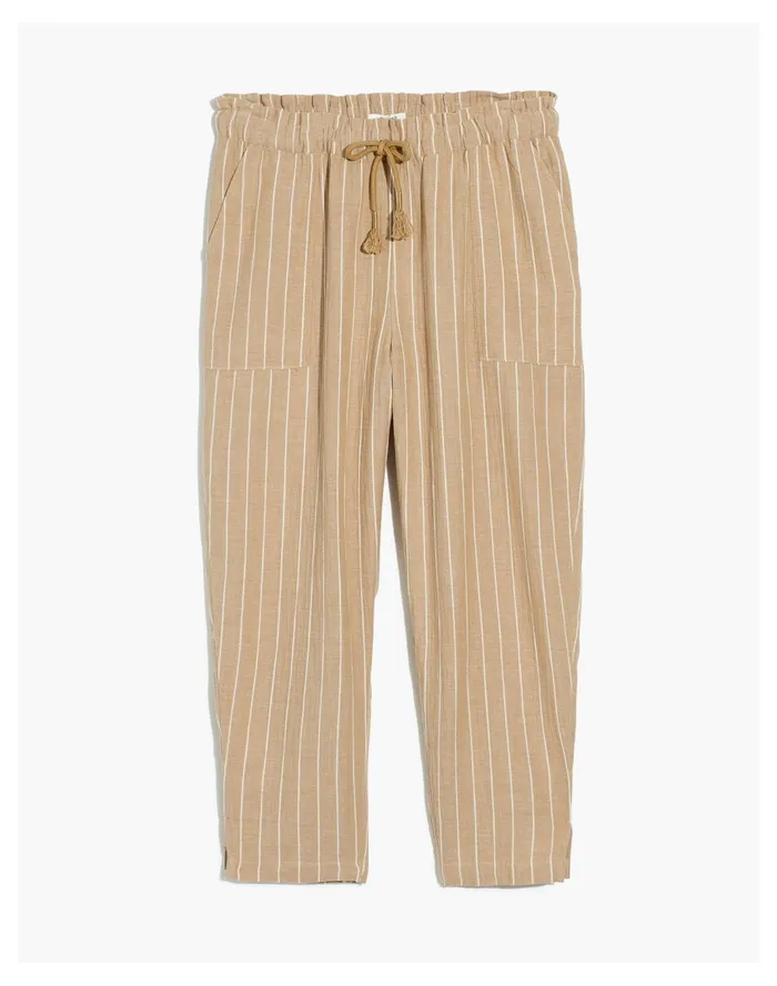 Women Lightestspun Beach Cover Up Pants In Stripe Seed Khaki Madewell Swim Women Lightestspun Beach Cover Up Pants In Stripe Seed Khaki Madewell Swim