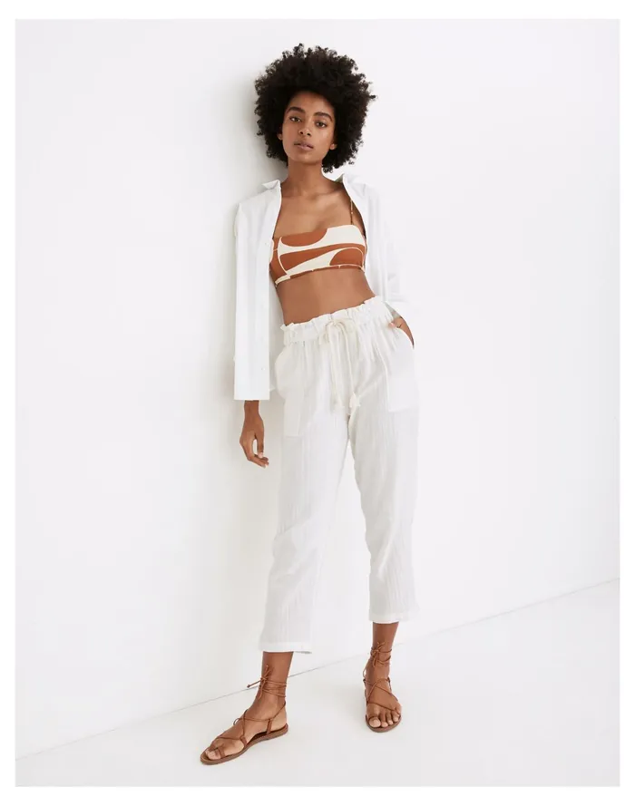 Women Lightestspun Beach Cover Up Pants Lighthouse Madewell Swim