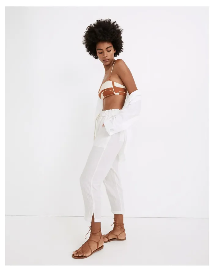 Women Lightestspun Beach Cover Up Pants Lighthouse Madewell Swim Women Lightestspun Beach Cover Up Pants Lighthouse Madewell Swim