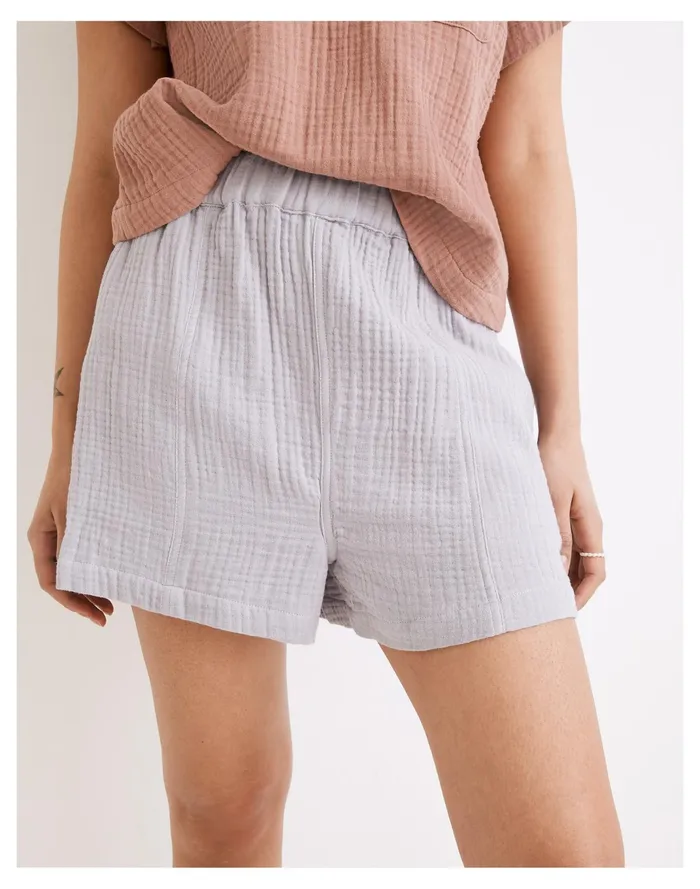 Women Lightspun Easy Pull On Shorts Faded Lavender Madewell Shorts Women Lightspun Easy Pull On Shorts Faded Lavender Madewell Shorts