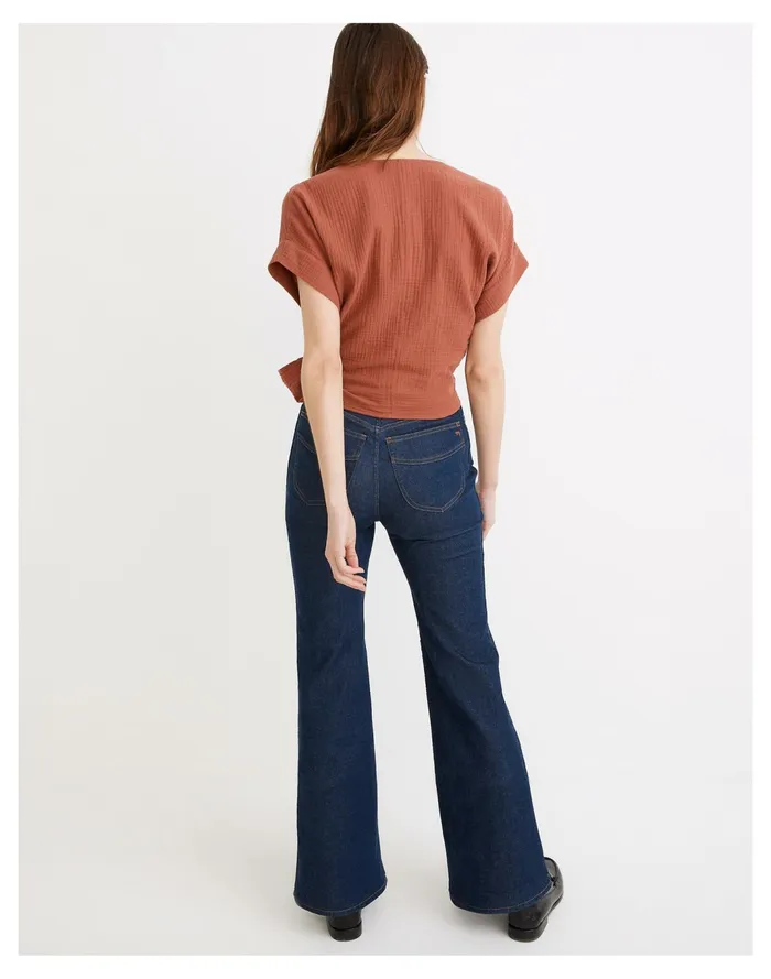 Women Lightspun Wrap Top Weathered Brick Madewell Tops and Shirts
