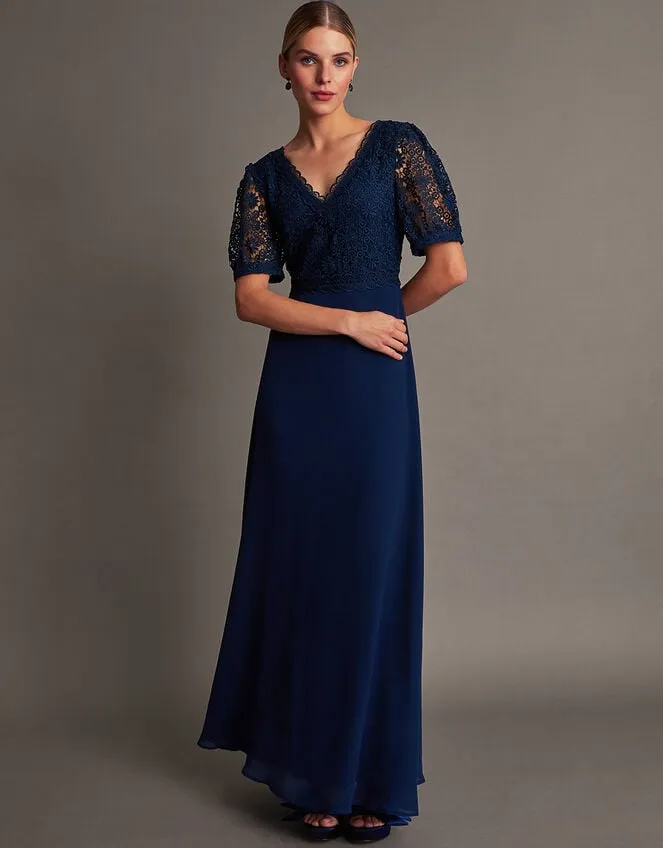 Women Lilibet Lace Maxi Dress Blue Monsoon Occasionwear