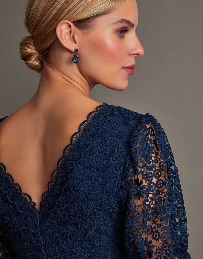 Women Lilibet Lace Maxi Dress Blue Monsoon Occasionwear