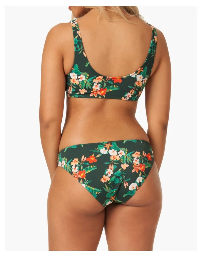 Women LIVELY Bikini Bottom In Garden Print Green Multi Madewell Swim Women LIVELY Bikini Bottom In Garden Print Green Multi Madewell Swim
