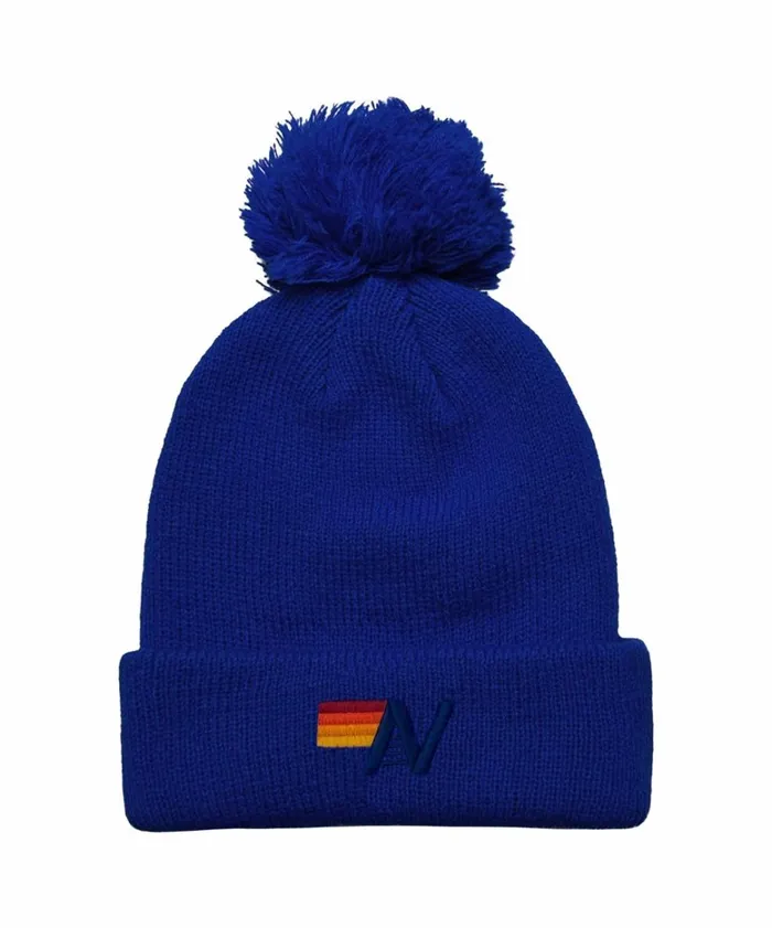 Women LOGO POM RIB BEANIE 8211 ROYAL Aviator Nation Beanies