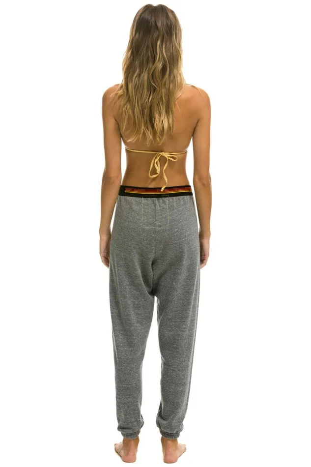 Women LOGO STRIPE SWEATPANTS 8211 HEATHER GREY Aviator Nation Sweatpants