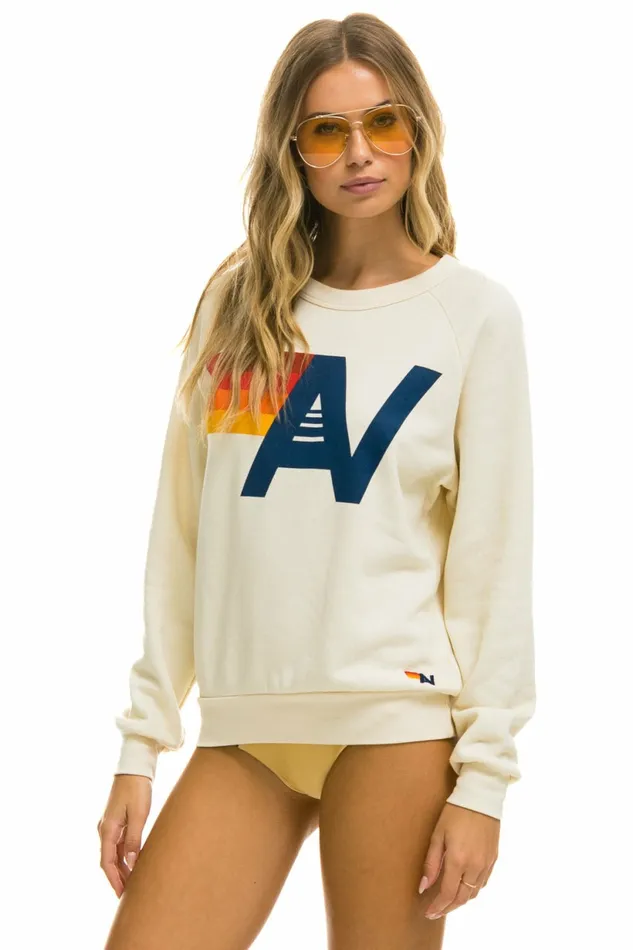Women LOGO SWEATSHIRT 8211 VINTAGE WHITE Aviator Nation UnisexCrewSweatshirt Women LOGO SWEATSHIRT 8211 VINTAGE WHITE Aviator Nation UnisexCrewSweatshirt
