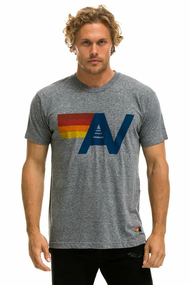 Women LOGO TEE 8211 HEATHER GREY Aviator Nation UnisexTees