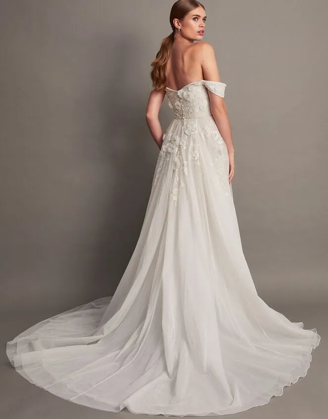 Women Luciane OffShoulder Bridal Dress Ivory Monsoon Dresses