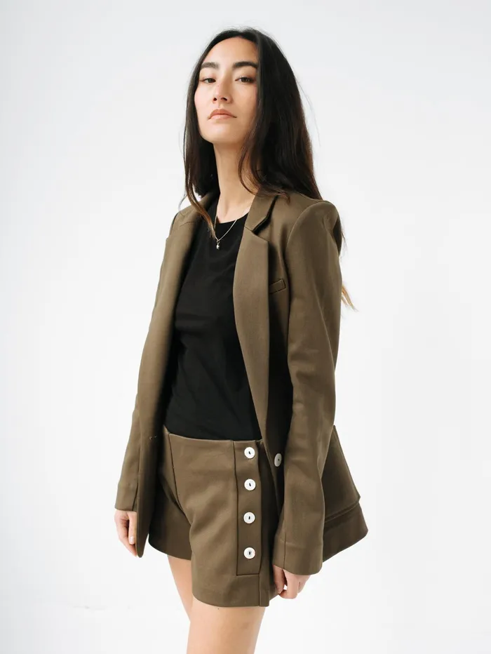 Women Matin 8211 Sant Elm Short In Khaki The UNDONE Shorts