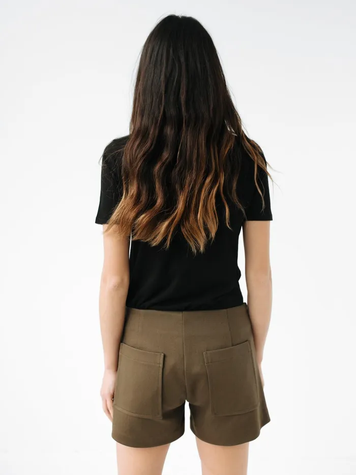 Women Matin 8211 Sant Elm Short In Khaki The UNDONE Shorts