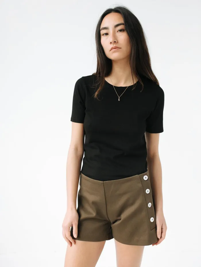 Women Matin 8211 Sant Elm Short In Khaki The UNDONE Shorts