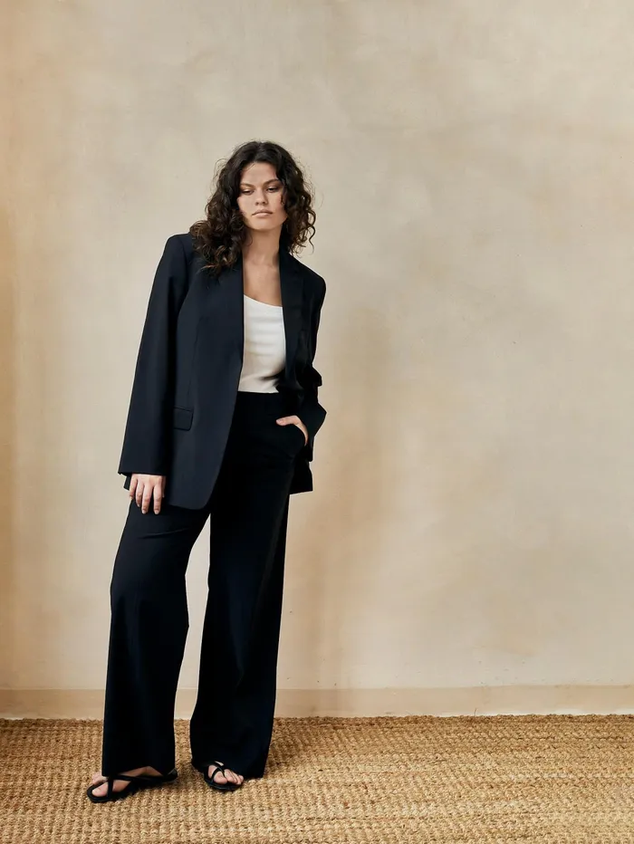 Women Matteau 8211 Black Relaxed Tailored Trouser The UNDONE Pants