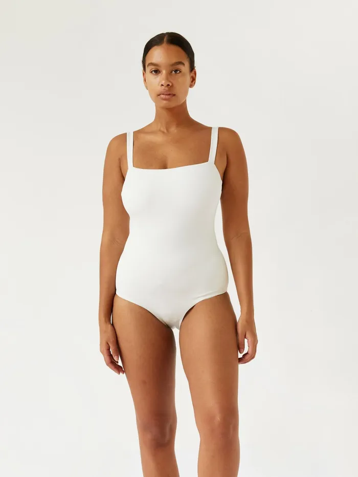Women Matteau 8211 Square Maillot In White The UNDONE Swimwear