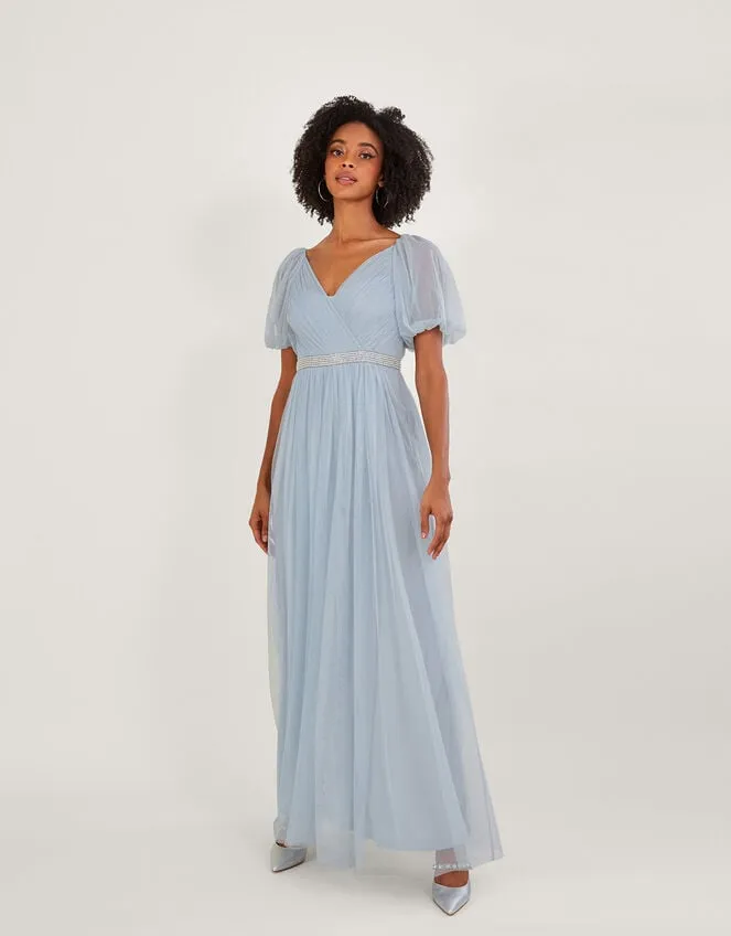 Women Meghan Mesh Maxi Dress In Recycled Polyester Monsoon Occasionwear