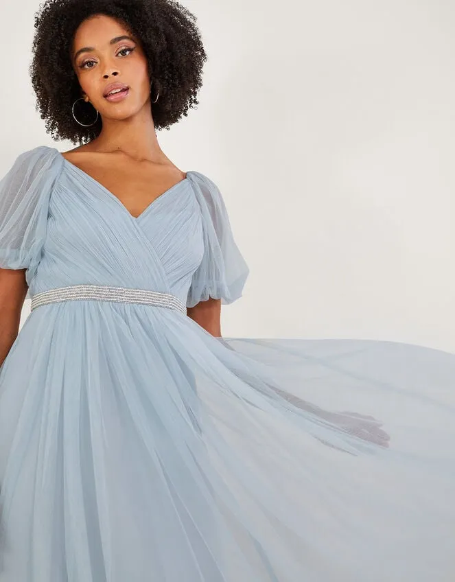 Women Meghan Mesh Maxi Dress In Recycled Polyester Monsoon Occasionwear