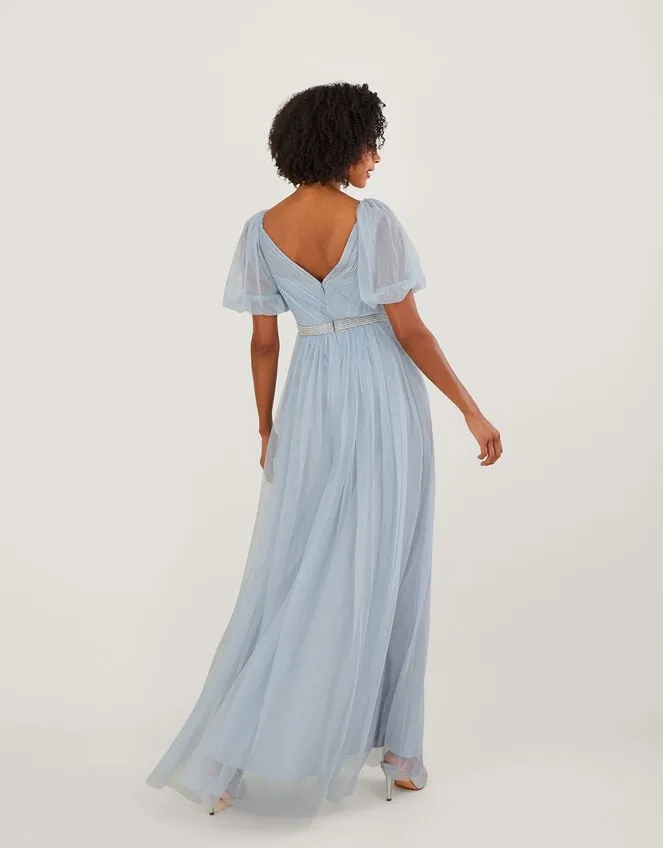 Women Meghan Mesh Maxi Dress In Recycled Polyester Monsoon Occasionwear