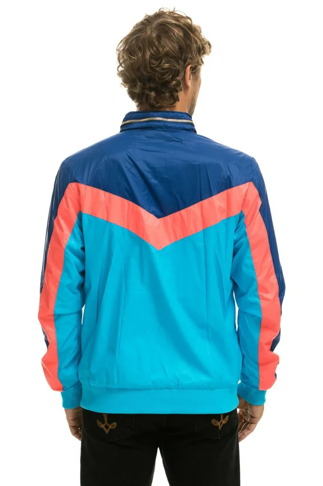 Women MEN039S WINDBREAKER JACKET NEON BLUE Aviator Nation Outerwear Women MEN039S WINDBREAKER JACKET NEON BLUE Aviator Nation Outerwear