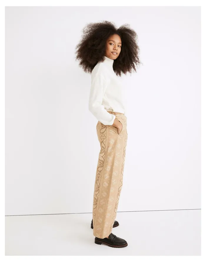 Women Mes Desmoiselles Asap Pants In Bandana Print Beige Combo Beige Madewell Pants Women Mes Desmoiselles Asap Pants In Bandana Print Beige Combo Beige Madewell Pants