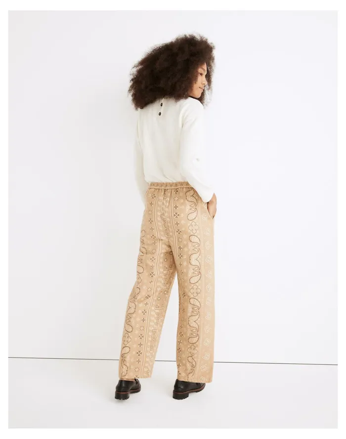 Women Mes Desmoiselles Asap Pants In Bandana Print Beige Combo Beige Madewell Pants Women Mes Desmoiselles Asap Pants In Bandana Print Beige Combo Beige Madewell Pants