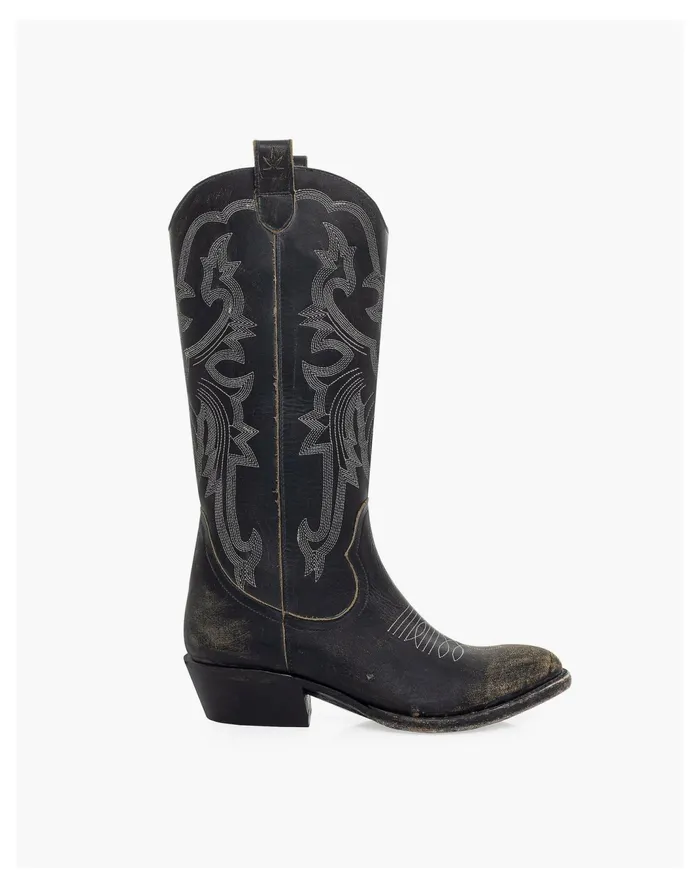 Women Mezcalero MACARENA STONE MOKA BOOT Black Madewell Boots