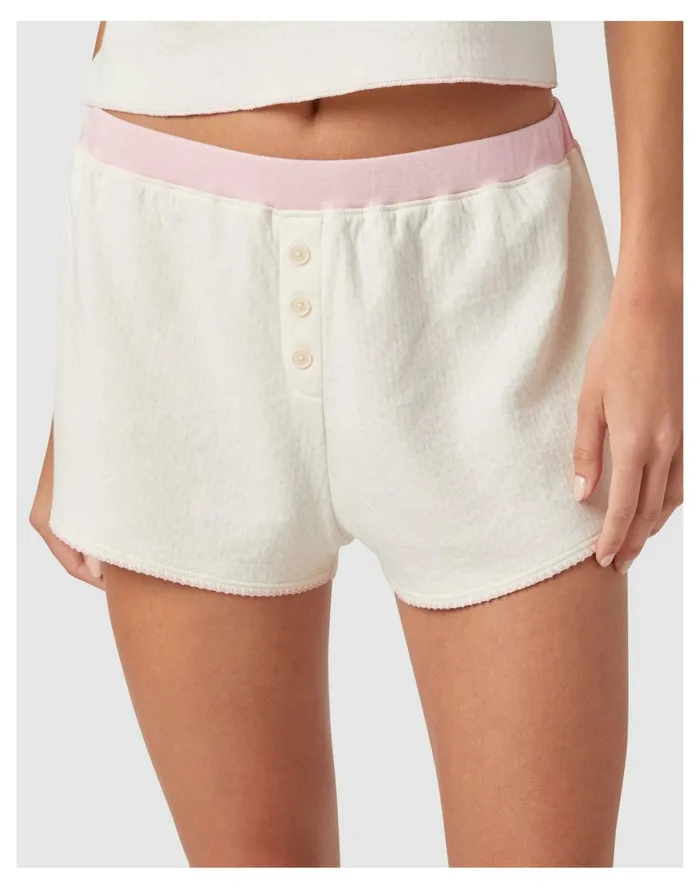 Women Morgan Lane TATE SHORT ROSE WATER Cream Madewell Pajamas Women Morgan Lane TATE SHORT ROSE WATER Cream Madewell Pajamas