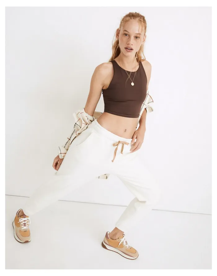 Women MWL Betterfleece Retro Sweatpants Antique Cream Madewell MWL Athleisure